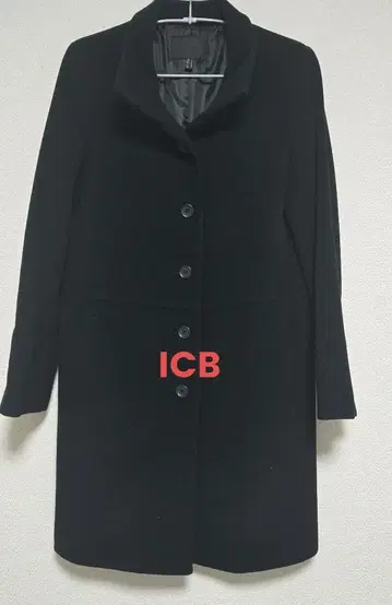 iCB 울 캐시미어 코트 블랙 9호