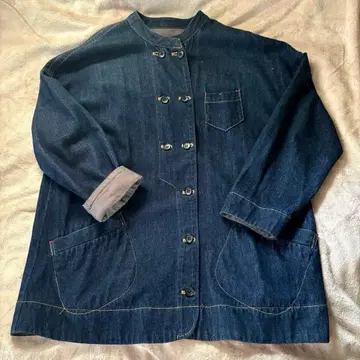 bulle de savon 코크 데님 G 자켓 노카라 데님 자켓