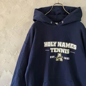 JERZEES 후드티 빅 프린트 팀 로고 네이비 구제 의류 IW14