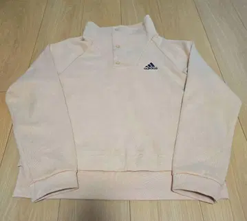 adidas 핑크 베이지 하프 지퍼 트레이닝복