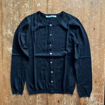 미사용 새상품 스픽 앤 스팬 울 가디건 블랙