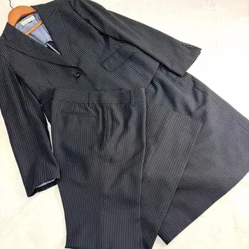 도쿄 이긴 팬츠 스커트 자켓 3종 세트 스트라이프 빅 사이즈 L