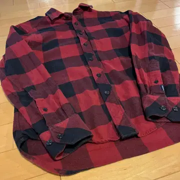 G-STAR RAW 빨검 체크 플란넬 셔츠 긴팔 S size