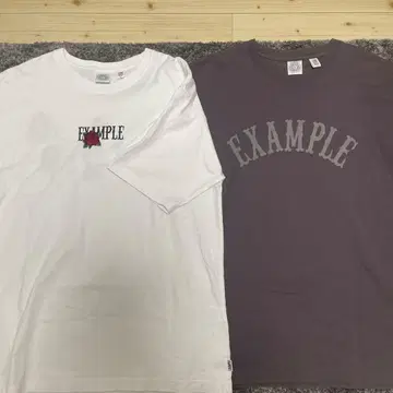 EXAMPLE T셔츠 2장 세트