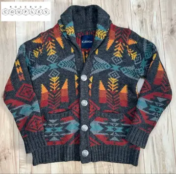 로즈버드 니트 가디건 남성용 인디언 가디건