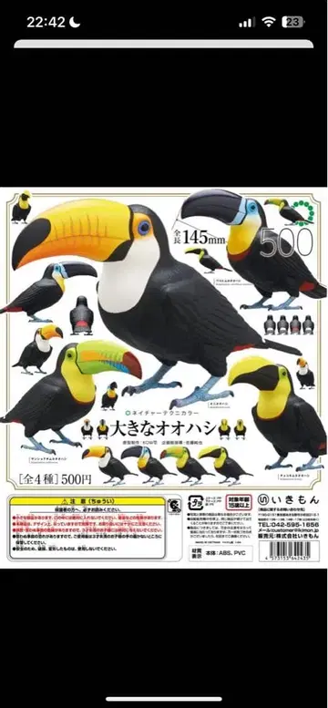 NTC 네이처 테크니컬러 큰 부리새 전 4종 세트 이키몬