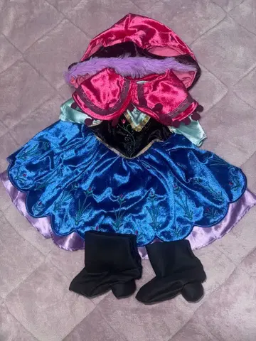 디즈니 스토어 유니베어 안나 코스튬 의상 초레어 부츠 포함