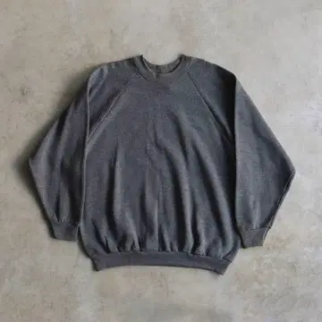 90s 프룻 오브 더 룸 무지 맨투맨 래글런 USA제 미사용 2XL