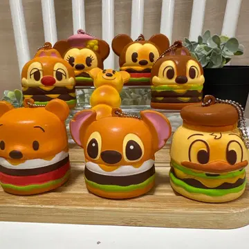 햄버거 캐릭터 스퀴즈 피규어 8개 세트 컴플리트 상품