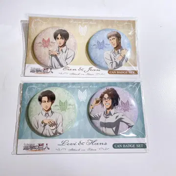 진격의 거인 캔뱃지 엘렌 쟝 리바이 한지