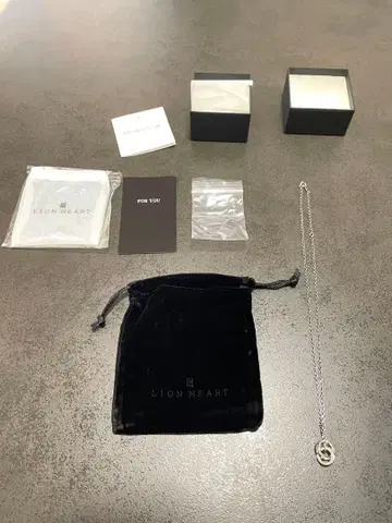 라이온 하트 LION HEART 더블 반지 목걸이 실버