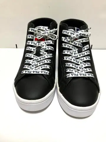 FILA 블랙 하이컷 스니커즈 24.5cm 통굽 인솔