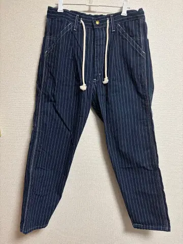 리 네이비 스트라이프 워크 팬츠