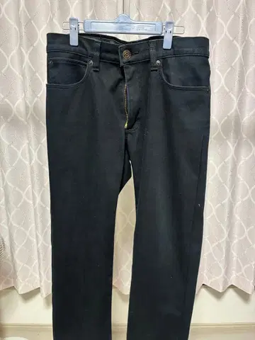 Edwin Wild Fire 청바지 남성용 32인치 블랙 따뜻한