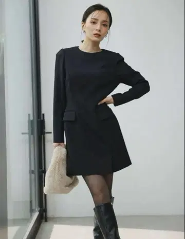 [ 새상품 ] anuans 패널 라인 미니 원피스