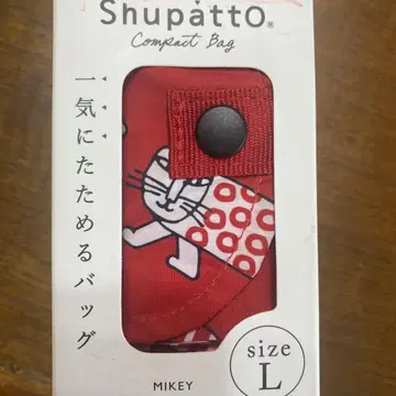Shupatto Mikey 에코백 L 사이즈 리사 고양이 빨간색