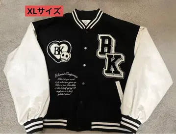 Black air 바시티 자켓 BK 로고 자수