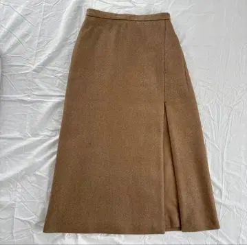 [ AURALEE ] 19aw 울 실크 멜톤 슬릿 스커트 [ S ]