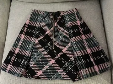 SNIDEL 로빙 체크 미니 스커트 BLK