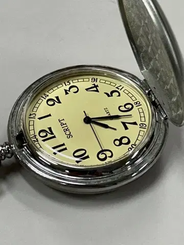 SCRIPT 회중시계 스테인리스 스틸 쿼츠 배터리 교환해주세요