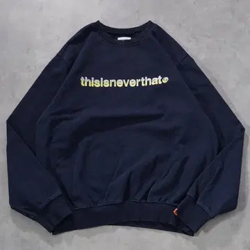 디스이즈네버댓 네버자 맨투맨 구제 의류 로고 L 네이비 17907