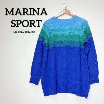 N86-5 MARINA SPORT 그라데이션 니트 스웨터 파랑