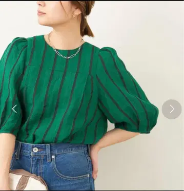 도비 스트라이프 블라우스