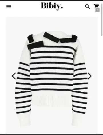 [ 새상품급 ] Bibiy 비비 리본 보더 니트