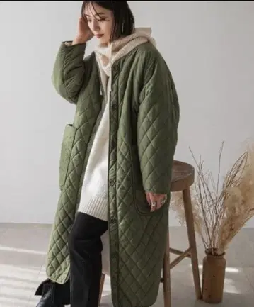 [ 미사용 새상품 ] rectangle 리버서블 보아 롱 코트