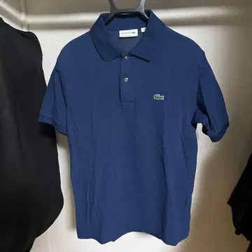 LACOSTE 네이비 피케 셔츠 클래식 핏