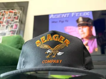 USA SEAGER 시거 캠핑 캡 네이비 레드