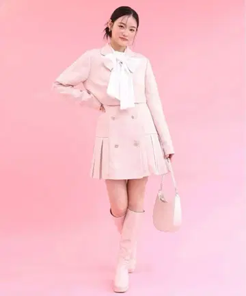 [ 새상품급 ] NICE CLAP 플리츠 미니 자켓 세트