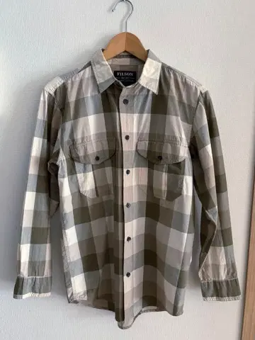Filson 긴팔 셔츠 M 사이즈 브라운 계열 체크