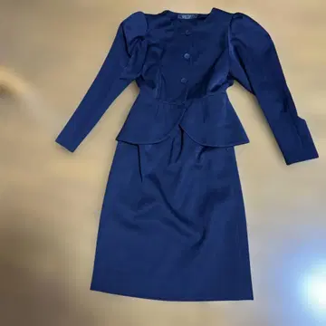 네이비 자켓 스커트 세트