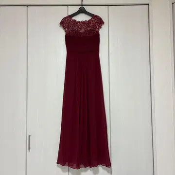 EVER PRETTY 버건디 롱 드레스