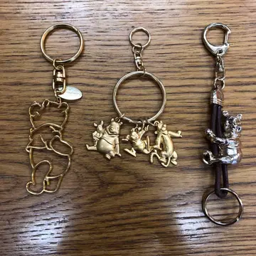 키링 곰돌이 푸 (골드) [3개 세트]