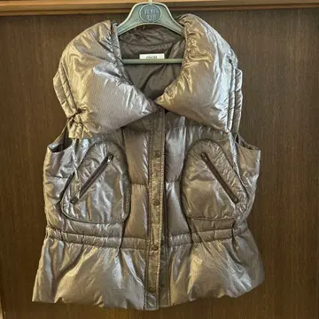 킹 피노레 다운 베스트 체크 브라운 42 사이즈