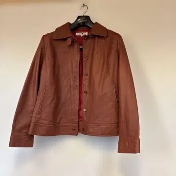 23구 브라운 가죽 자켓(소가죽) 사이즈 48