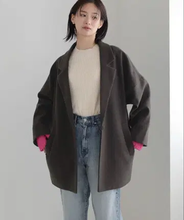 LOWRYS FARM 울리 테크 루즈 자켓 그레이