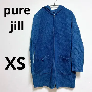 [ XS ] pure jill 인디고 후드 부착 후드티 파랑 블루
