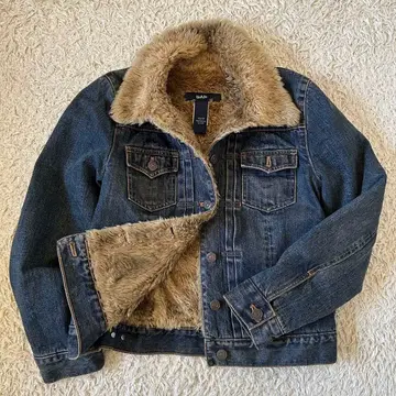 헤이세이 갸루 y2k 그런지 데님 자켓 보아 속기모 짧은 기장 G 자켓