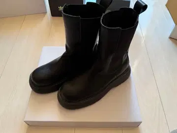 셀렉트모카 select MOCA 블랙 사이드 고어 부츠 통굽 가죽