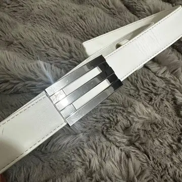 아디다스 화이트 벨트 메탈 버클