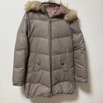 셰리라팜 내 포켓 후드 부착 다운 자켓 베이지 레어