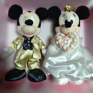 미키 미니 웨딩 봉제 인형