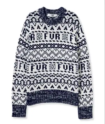 FURFUR 로고 자카드 니트 풀오버