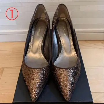 펌프스 브라운 (스팽글) 35 (23.5cm)