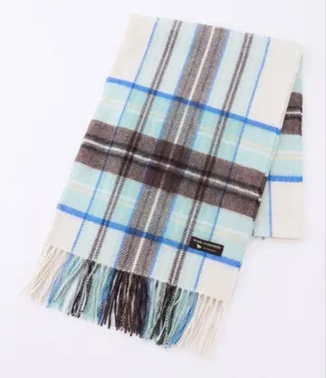 새상품, 미개봉! 23구 대형 캐시미어 100% 체크 무늬 스톨