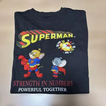 재가격 인하 새상품 톰과 제리 슈퍼맨 맨투맨 트레이닝복 L 사이즈