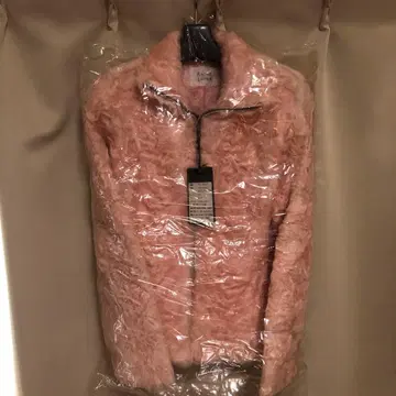 티베탄 라무 자켓 아우터 차분한 핑크